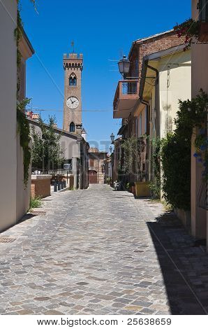 Alleyway. Santarcangelo di Romagna. Emilia-Romagna. Italy.