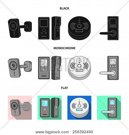 Vector Design Of Cctv And Camera Symbol. Collection Of Cctv And System Stock Vector Illustration.