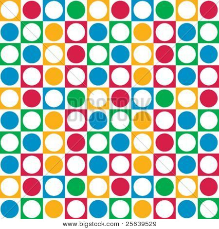 Un colorato, modello vettoriale realizzato da cerchi e quadrati.
