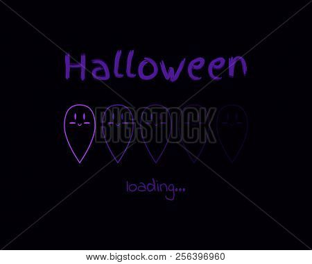 Vector Illustration. Halloween Loading. Download. Black And Viol