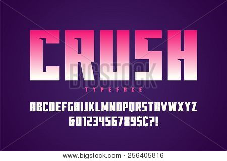 Crush Display Font Design, Alphabet, Typeface, Letters