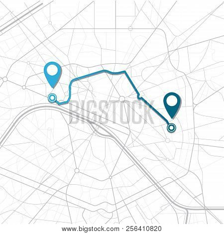 City Map With Pin City Map Navigation.