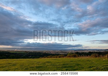 A Beautiful Sunset Over The Forth Of Firth Near Linlithgow