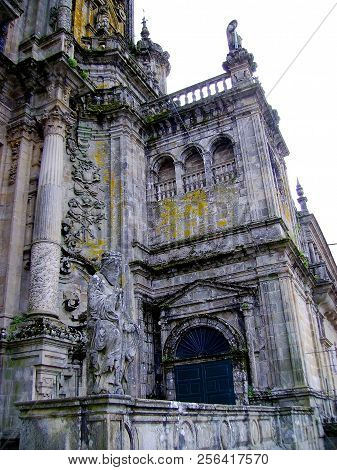 Cathedral Of Santiago De Compostela In Galicia. Spain
