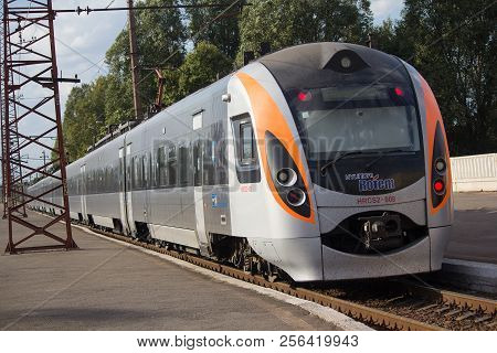 Konstantinoka, Ukraine - September 13, 2017: High-speed Train At The Railway Station