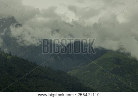 Heavy Cloud On The Green Mountain Valley