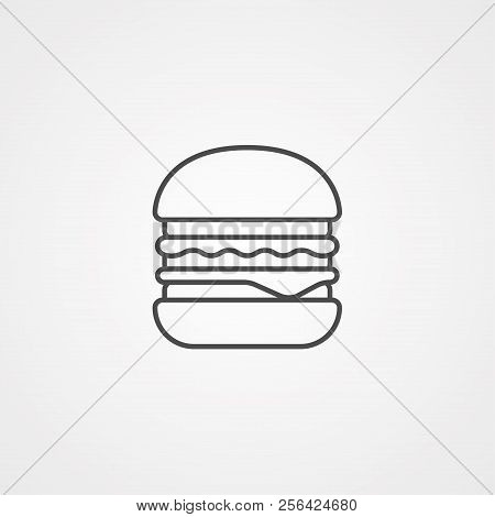 Burger Vector Icon. Filled Flat Sign For Mobile Concept And Web Design. Cheeseburger Or Hamburger Si