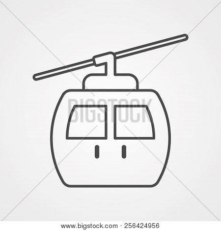 Cable, Car, Tansport Icon Image. Can Also Be Used For Transport, Transportation And Travel. Suitable