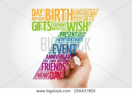 Happy 7th Birthday Word Cloud Collage With Marker