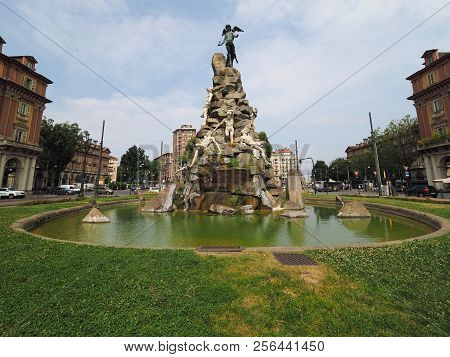Traforo Del Frejus Statue In Turin