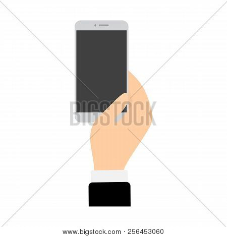 Hand Holding Smartphone In A Vertical Pozition