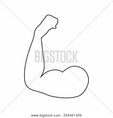 Bicep Icon. Thin Line Design. Vector Illustration.