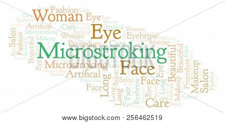 Microstroking Word Cloud. Wordcloud Made With Text Only.