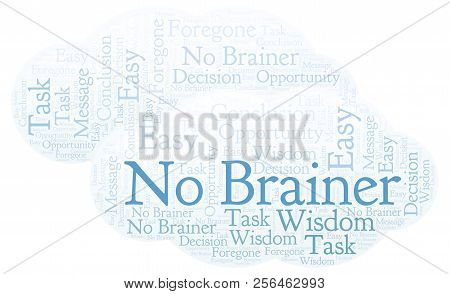 No Brainer Word Cloud. Wordcloud Made With Text Only.
