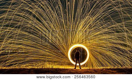 Wield The Fire Background , Long Exposure ,low Light
