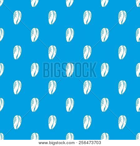 Aquatic Shell Pattern Vector Seamless Blue Repeat For Any Use