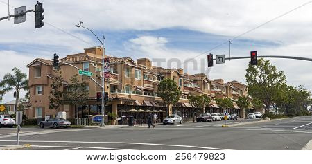 Carlsbad,united States - November 15,2016:the Main Street In Carlsbad,california,united States.