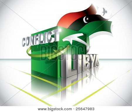 Conflitto libico illustrazione vettoriale