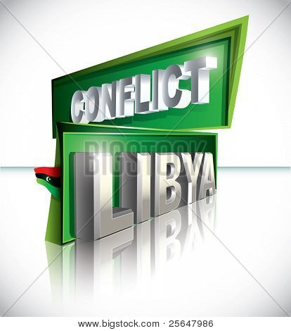 Conflitto libico illustrazione vettoriale