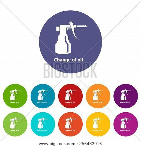 Change Oil Icons Color Set Vector For Any Web Design On White Background