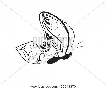 Mariposa. Vector