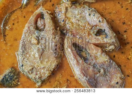 Hilsa Fish Pieces On A Plate.