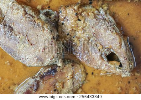 Hilsa Fish Pieces On A Plate.