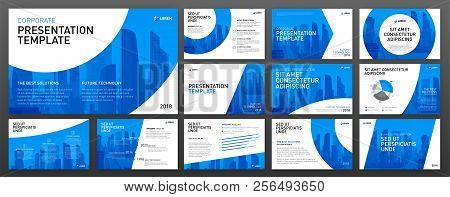 Business Presentation Design Templates Set. Use For Presentation Background, Brochure Design, Websit