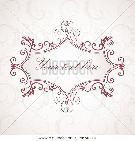 Vintage cornice floreale.  Elemento di design.