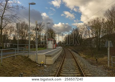 Boeblingen,germany - January 21,2018: Suedbahnhof This Is A Small Train Station Near Tuebinger Stras