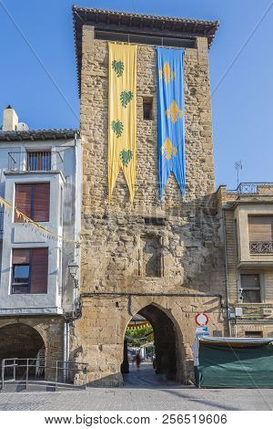 Ancient Tower And Passage In The Medieval City Of Olite. Navarre Spain.
