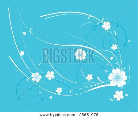 ภาพ raster ดอกไม้สีฟ้าสวยงาม