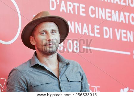 Matthias Schoenaerts attends 'Freres Ennemis (Close Enemies)' photocall during the 75th Venice Film Festival at Sala Casino on September 1, 2018 in Venice, Italy. 