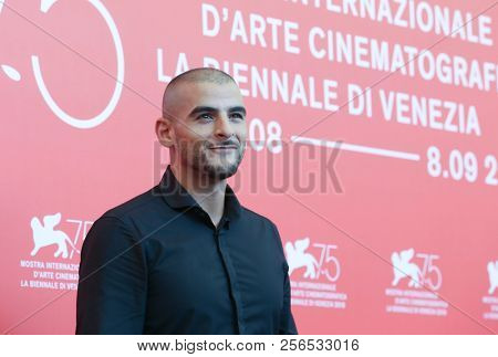 Sofiane Zermani attends 'Freres Ennemis (Close Enemies)' photocall during the 75th Venice Film Festival at Sala Casino on September 1, 2018 in Venice, Italy.