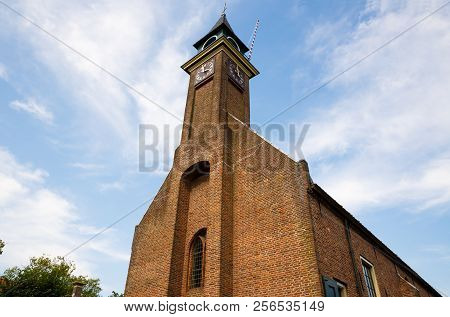 The Old Church In The Traditional Old Fisherman Village Open-air Museum Of Zuiderzee (zuiderzeemuseu