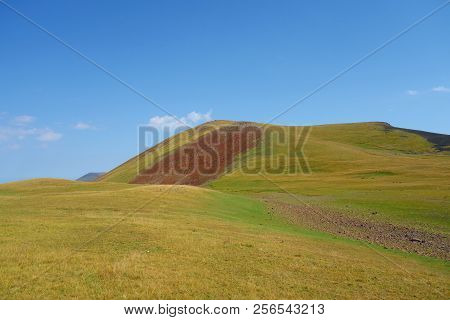 Landscape Between Azhdahak Volcano And Lake Akna In Geghama Mountains Full Of Volcanos, Armenia
