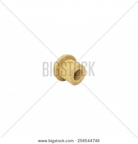 Fireproof products casting processing. Products for use in high modes, lining furnaces, foundry tracts, laboratory glassware,  isolated on white background.