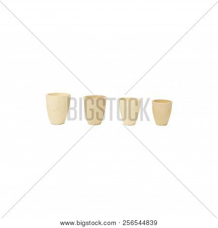 Fireproof products casting processing. Products for use in high modes, lining furnaces, foundry tracts, laboratory glassware,  isolated on white background.