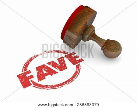 Fave Favorite Preferred Popular Word Stamp 3d Illustration