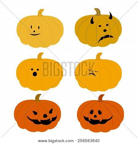 Vector Flat Illustration On White Background. Halloween. Isolatad.