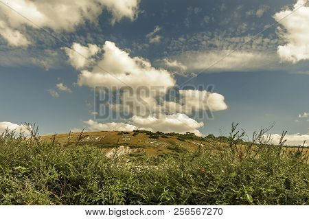 The Fovant Badges Are A Set Of Regimental Badges Cut Into A Chalk Hill, Fovant Down, Near Fovant, In