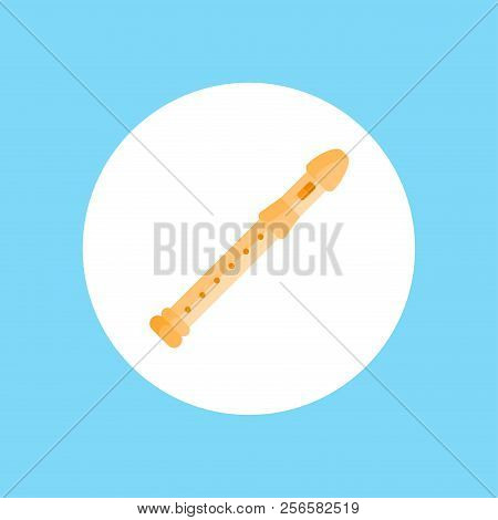 Wood Flute Line Icon, Music And Instrument, Sound Sign Vector Graphics, A Linear Pattern On A White 