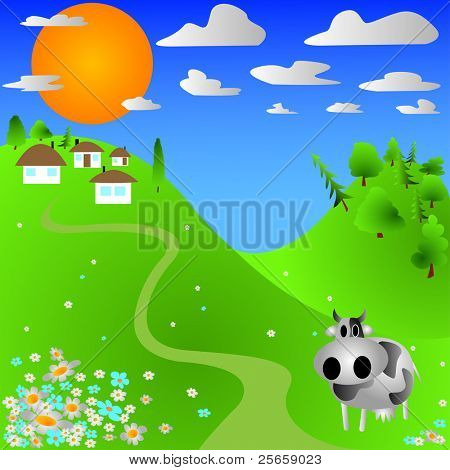 Paisagem do dia canicular