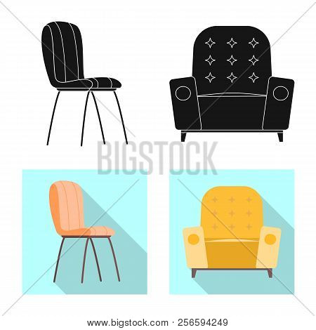 Isolated Object Of Furniture And Apartment Icon. Set Of Furniture And Home Stock Vector Illustration