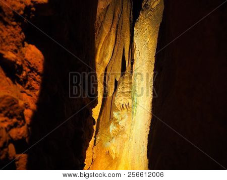 View On The Inside Of A Very Old Stone Cave