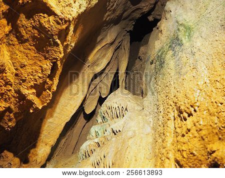 View On The Inside Of A Very Old Stone Cave