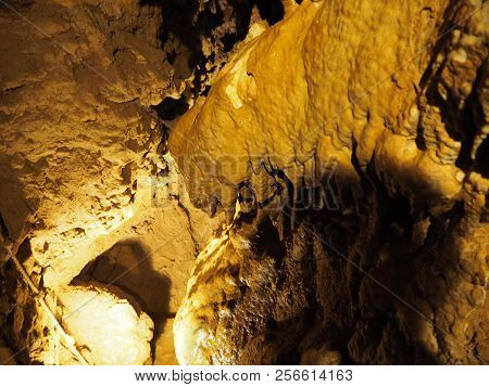 View On The Inside Of A Very Old Stone Cave