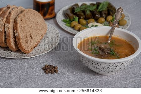 Harcho - National Georgian Beef Soap With Rice. Walnuts And Clapping Or Tartar Sauce
