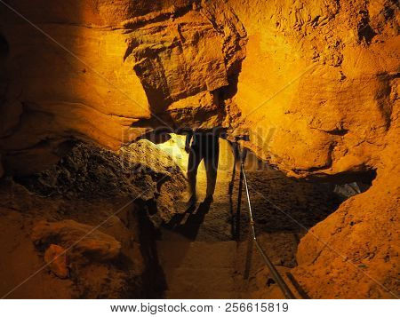 View On The Inside Of A Very Old Stone Cave