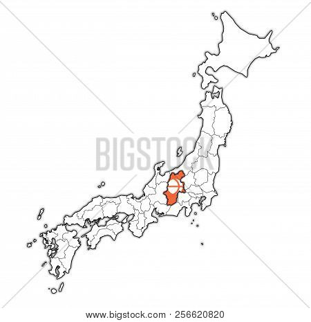 Nagano Prefecture On Administration Map Of Japan
